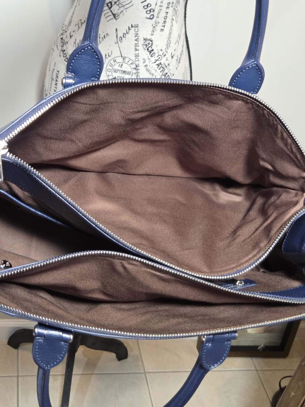 Lauren Ralph Lauren Newbury Double Zip Satchel - Picture 9 of 16